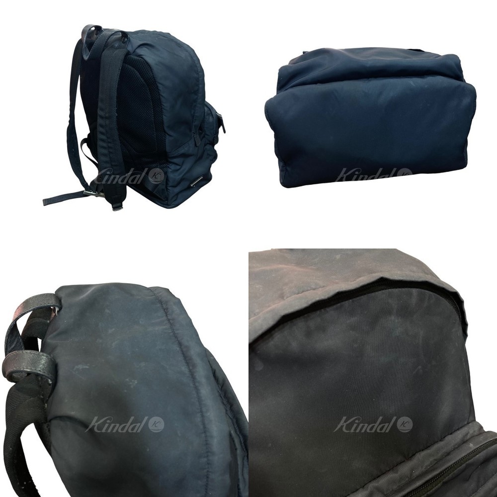 Prada Triangle Nylon Backpack Black One Size - image 2